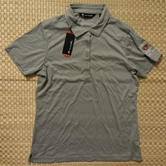 NWT Travis Mathew Player Special Polo Gray Women's Size Medium Embroidered - Picture 1 of 8